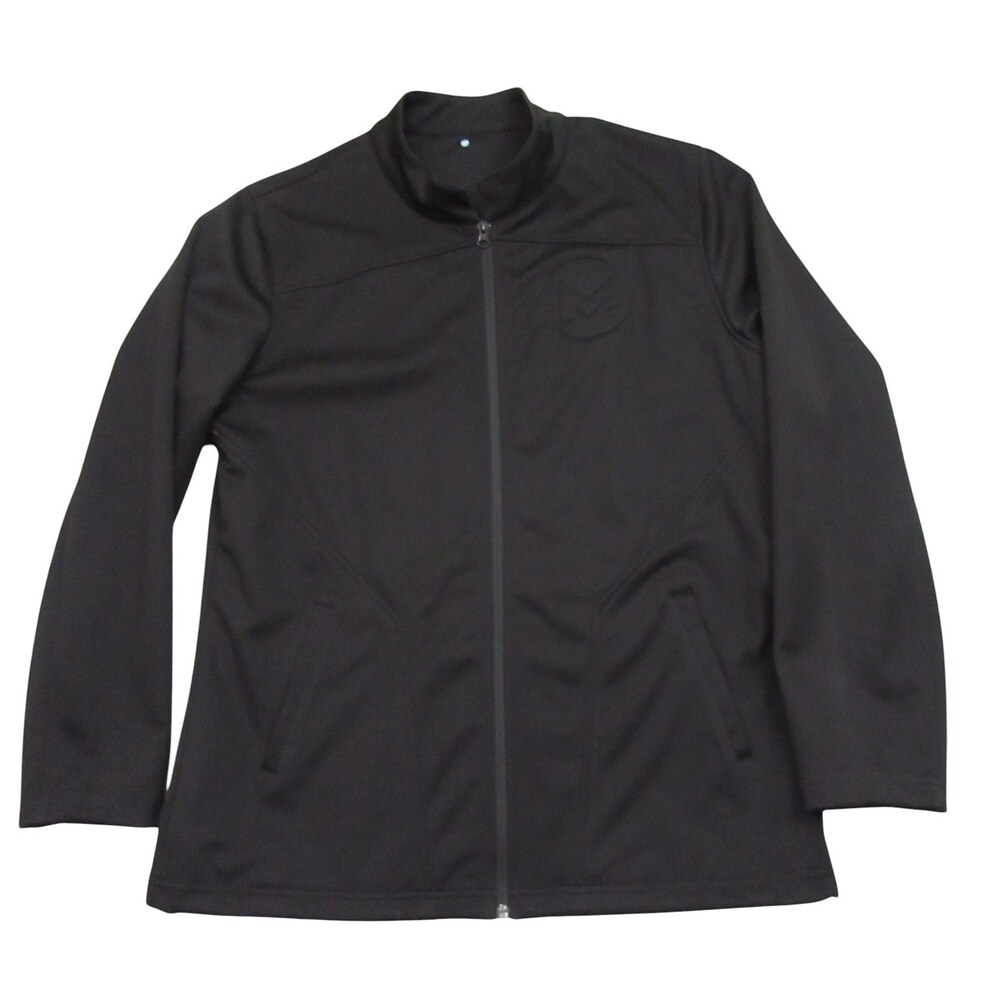 Mission Mens Softshell Jacket L Black Polyester Zipper Closure Pockets‎